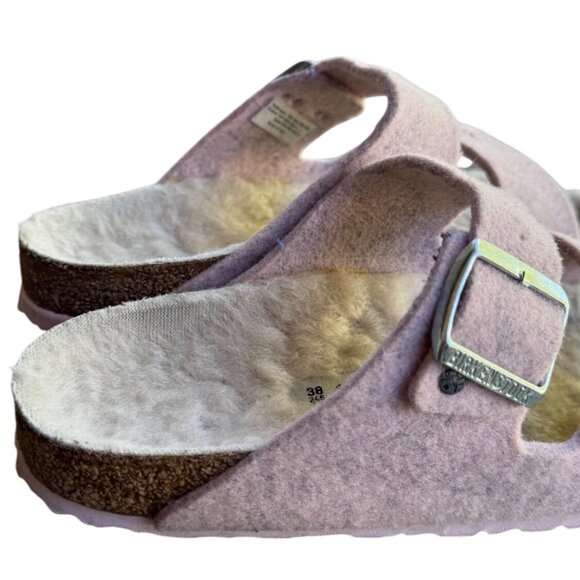 BIRKENSTOCK Women's Arizona Rivet Sandal Shearling in Rose EU 38 US 7 - Picture 4 of 10